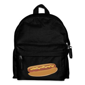 hotdog hot dog sausages fast food fastfood4 - Kids' Backpack - black - Front
