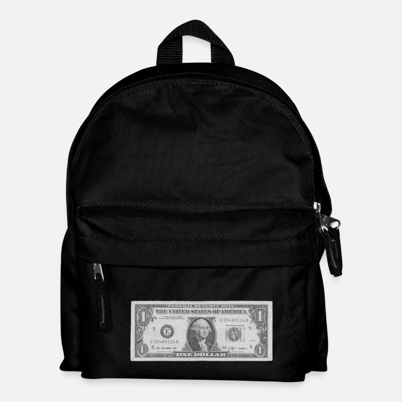 1 Dollar - Kinder Rucksack - Schwarz