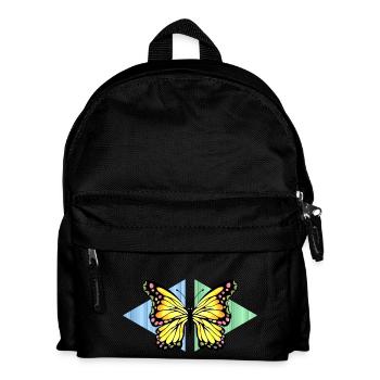 Schmetterling - Kinder Rucksack - Schwarz - Vorne
