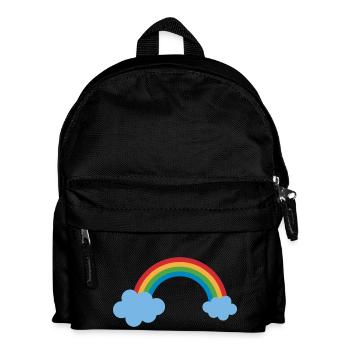regenbogen sonne wolken wetter rainbow sun cloud39 - Kinder Rucksack - Schwarz - Vorne