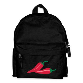 Chilli Chilischote scharf - Kinder Rucksack - Schwarz - Vorne