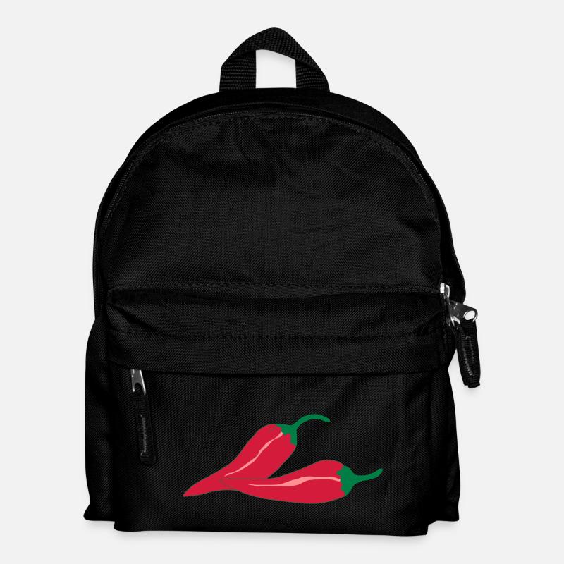Chilli Chilischote scharf - Kinder Rucksack - Schwarz
