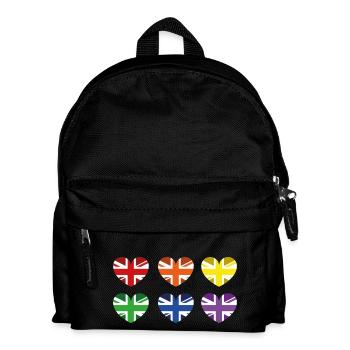 UK RAINBOW FLAG - Kids' Backpack - black - Front