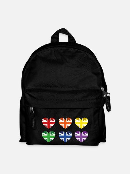 UK RAINBOW FLAG - Kids' Backpack - black