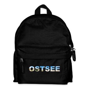 Baltic Sea lettering panorama - Kids' Backpack - black - Front