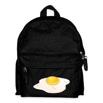 Spiegelei Frühstück - Kinder Rucksack - Schwarz - Vorne