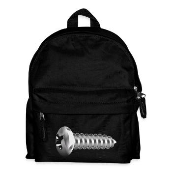 Schraube,Werkzeug,Handwerk - Kinder Rucksack - Schwarz - Vorne