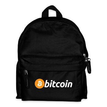 Bitcoin Logo White with Big B (Official) - Kids' Backpack - black - Front