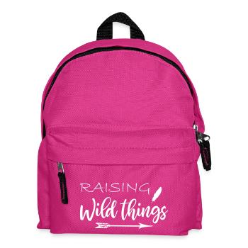 Raising wild things cute mom - mutter - Kinder Rucksack - Fuchsia - Vorne