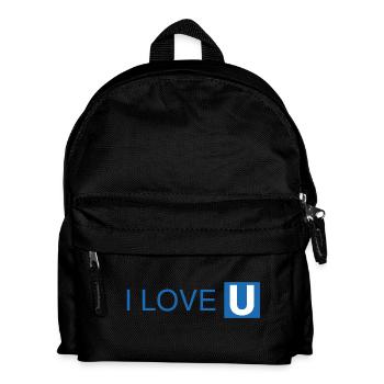 I Love Subway Blue Gift Idea - Kids' Backpack - black - Front