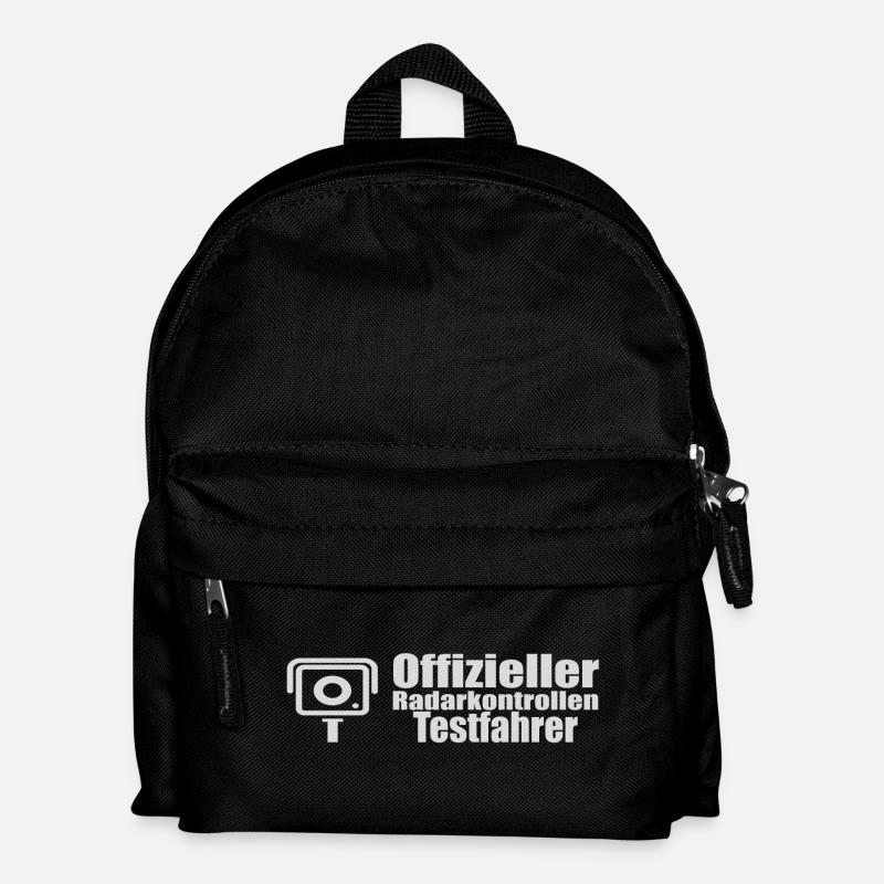 Offizieller Radarkontrollen testfahrer lustig - Kinder Rucksack - Schwarz