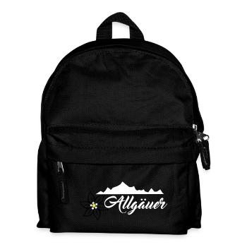 Allgäuer Design Weiß - Kinder Rucksack - Schwarz - Vorne
