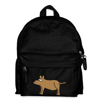 Dog - Kids' Backpack - black - Front