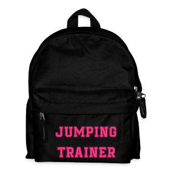 jumping trampoline girl jumping jump gift - Kids' Backpack - black - Front