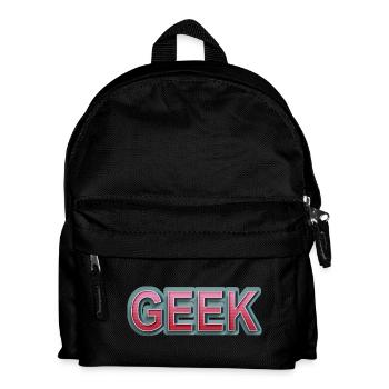 GEEK Comic Retro Schriftzug - Kinder Rucksack - Schwarz - Vorne