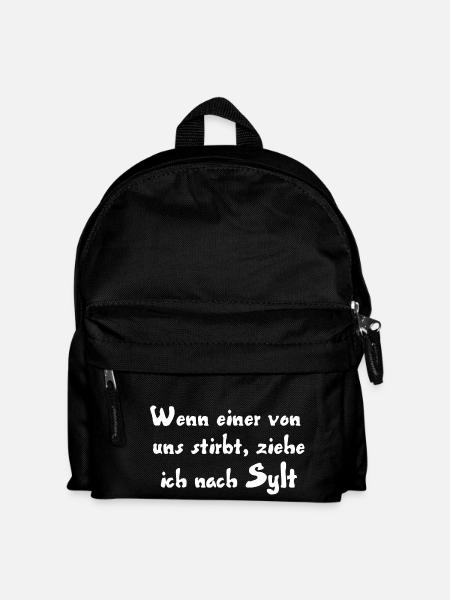 SYLT: wenn einer von uns stirbt - Kinder Rucksack - Schwarz