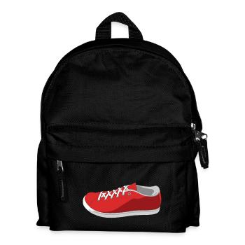 Schuh Rendering - Kinder Rucksack - Schwarz - Vorne