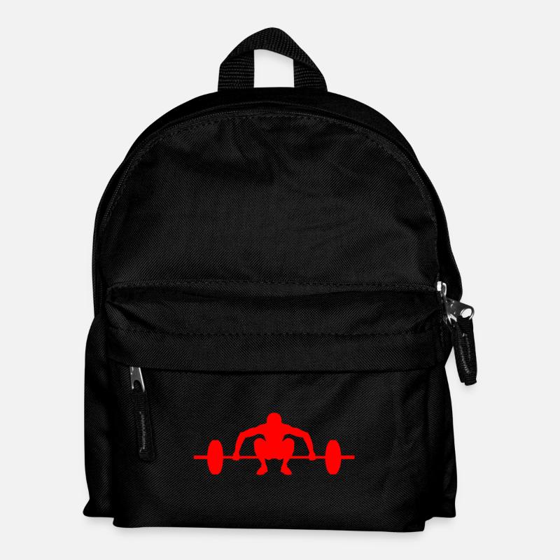 Barbell red - Kids' Backpack - black