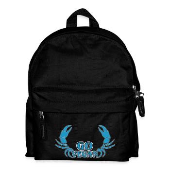 Vegan vegetarian animal welfare gift idea - Kids' Backpack - black - Front