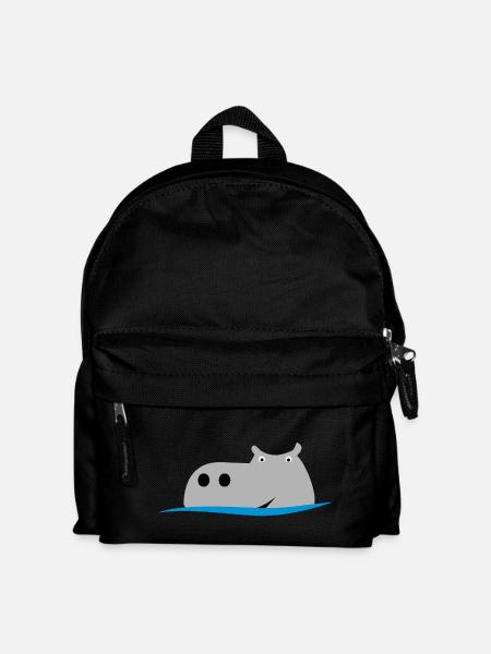 Nilpferd - Kinder Rucksack - Schwarz