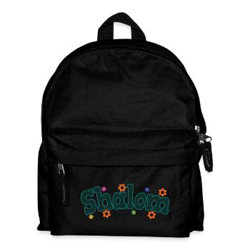 Shalom Peace & Harmony Jewish Holiday Gifts - Kids' Backpack - black - Front