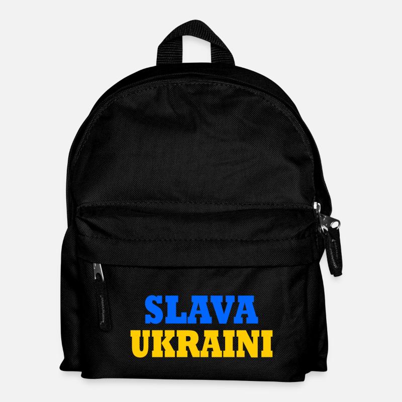 Slava ukraini - Kinder Rucksack - Schwarz
