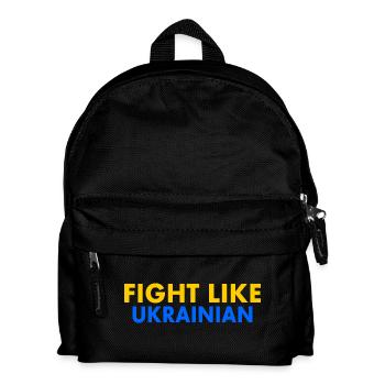 Fight like ukrainian - Kids' Backpack - black - Front