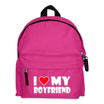 I love my boyfriend - Kinder Rucksack - Fuchsia - Vorne