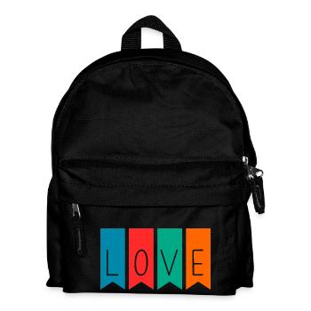 LIEBE. VALENTINSTAG. JUNGGESELLINNENABSCHIED. ICH LIEBE DICH. ICH LIEBE DICH. - Kinder Rucksack - Schwarz - Vorne