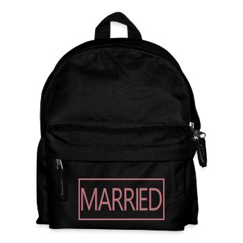 Couple marié assorti Hommes & Femmes Jour de mariage - Sac à dos Enfant - noir - Devant