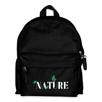 Nature Leaves Embrace Typography - Kids' Backpack - black - Front