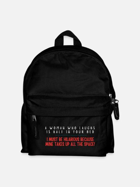 Witty Space-Taker Quote Tee - Kids' Backpack - black