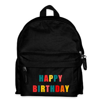 ALLES GUTE ZUM GEBURTSTAG. ALLES GUTE ZUM GEBURTSTAG. JAHRESTAG. - Kinder Rucksack - Schwarz - Vorne