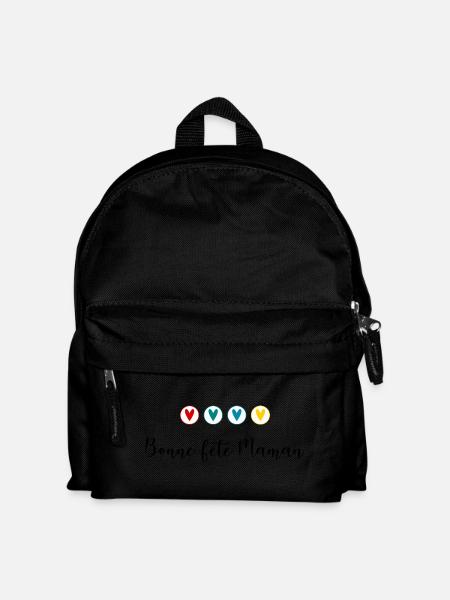 BONNE FÊTE MAMAN. MAMAN. FÊTE DES MÈRES. JE T'AIME - Sac à dos Enfant - noir