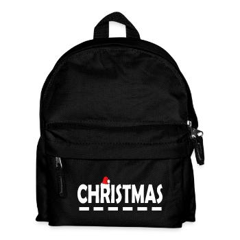 Christmas with red santa hat - Kids' Backpack - black - Front