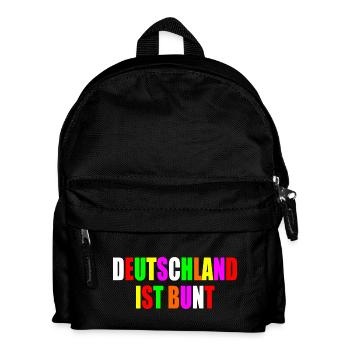Deutschland ist bunt - Kinder Rucksack - Schwarz - Vorne