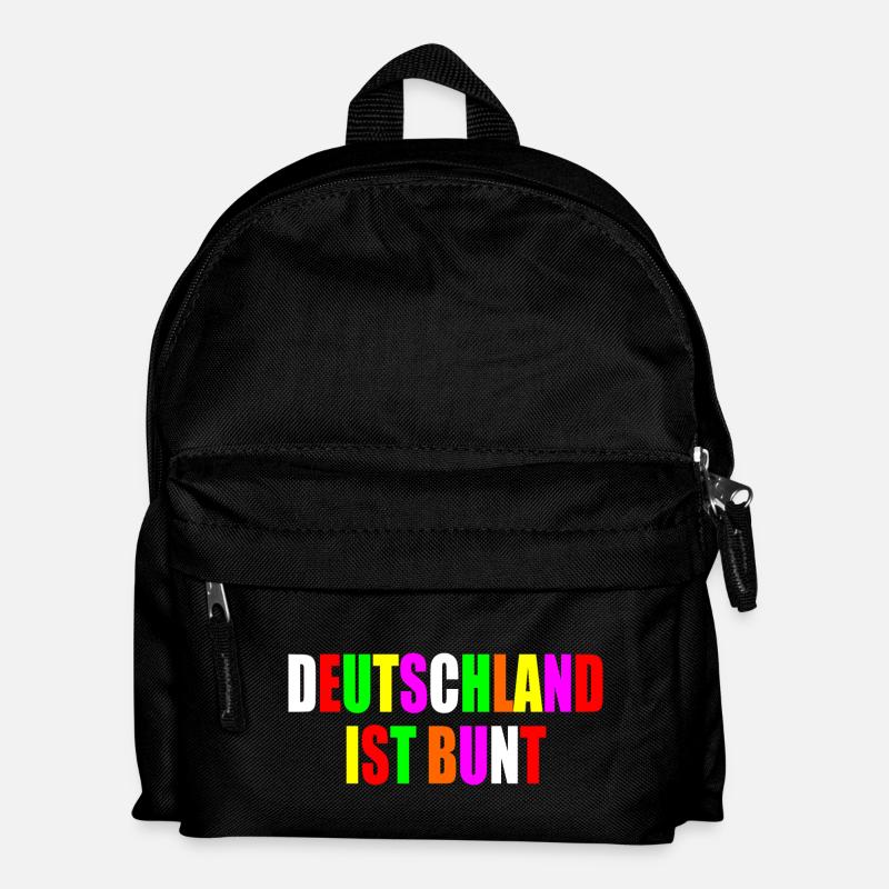 Deutschland ist bunt - Kinder Rucksack - Schwarz