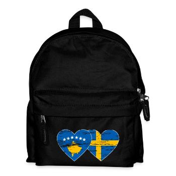 Kosovo Suède Drapeau utilisé - Sac à dos Enfant - noir - Devant