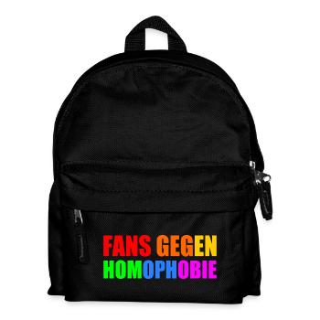 fans gegen homophobie - Kinder Rucksack - Schwarz - Vorne