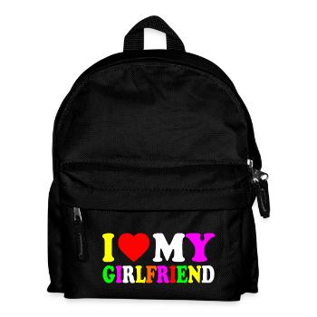 I love my girlfriend - Kinder Rucksack - Schwarz - Vorne