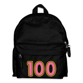 100. 100 YEARS. 100th ANNIVERSARY. 100 BIRTHDAY - Kids' Backpack - black - Front