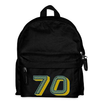 70. 70 ANS. 70e ANNIVERSAIRE. ANNIVERSAIRE 70 ANS. - Sac à dos Enfant - noir - Devant