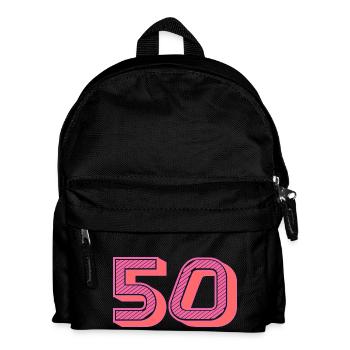 50. 50 ANS. 50e ANNIVERSAIRE. ANNIVERSAIRE 50 ANS. - Sac à dos Enfant - noir - Devant
