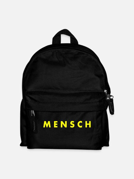 Mensch - Kinder Rucksack - Schwarz