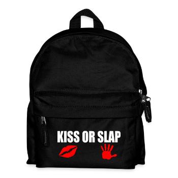 Kiss or slap - Kids' Backpack - black - Front