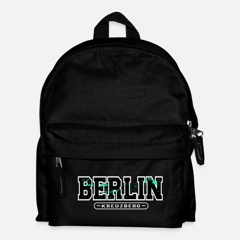 Berlin Kreuzberg Neon Grunge - Kinder Rucksack - Schwarz