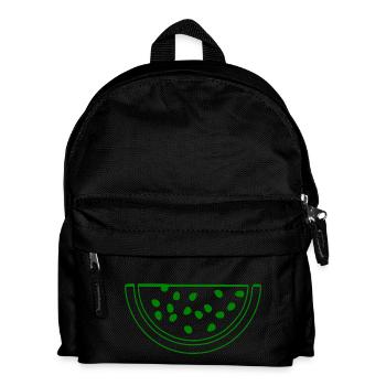 Wassermelone - Kinder Rucksack - Schwarz - Vorne