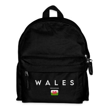 Flag of Wales, Welsh pride - Kids' Backpack - black - Front