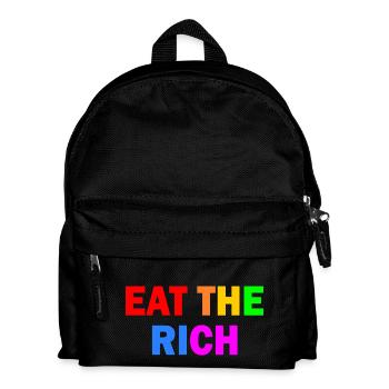 Eat the rich - Kinder Rucksack - Schwarz - Vorne