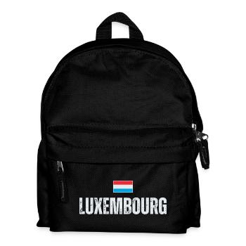 Flagge von Luxemburg, Luxemburger Stolz - Kinder Rucksack - Schwarz - Vorne